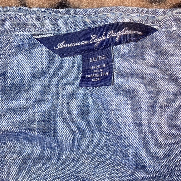 2 for $20 AMERICAN EAGLE Shirt Women’s Size XL AE Denim Pullover Long Sleeve Top - Picture 2 of 10